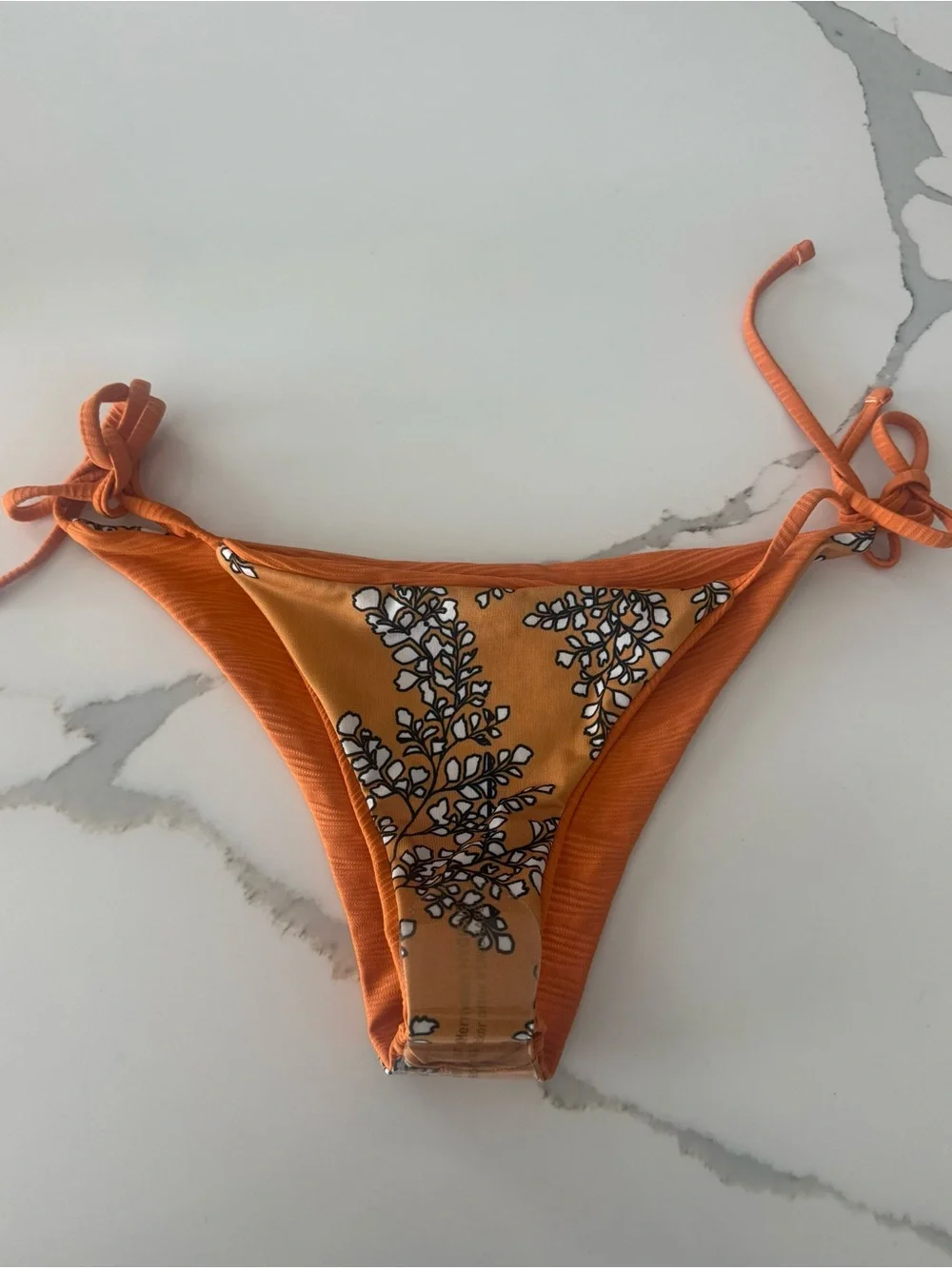 Maaji Vibrant Orange Tie-String Reversible Bikini Set